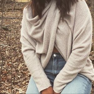 free people cross sweater